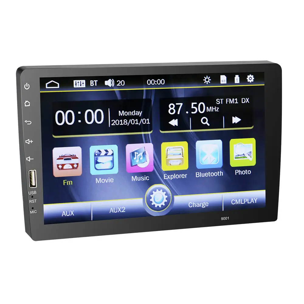 1-Din 9 polegadas car multimedia player MP5 tela de toque full HD 1080P carro dvd player do carro