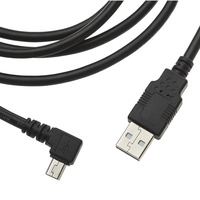 5-poliges Mini-USB 2.0-Kabel 90 Grad links abgewinkelt, Mini-USB-B-Stecker