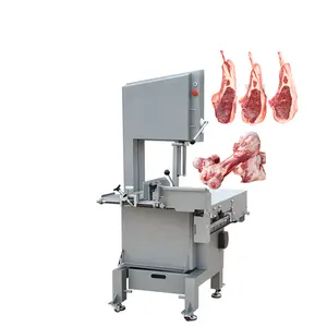 Endüstriyel paslanmaz çelik ağır otomatik tavuk ve domuz dondurulmuş et balık caw ayakta kemik testere metal kesme makinesi fiyat