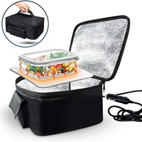 Sac chauffant portable 12V en tissu pour voiture avec contrôle thermostatique, isolation alimentaire, sac isotherme et plaque chauffante pour repas