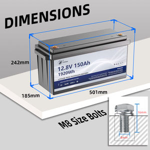 Высококачественный 12,8 В 150Ah LiFePO4 полутвердый литий-ионный аккумулятор IP67 6000 циклов BMS встроенный RV Троллинг мотор - Product Image 2