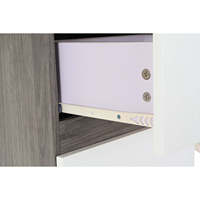 Bureau en MDF et métal 150x120x75 GRIS