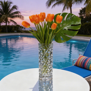 Table <strong>Vase</strong> Personalized Mini Small Size <strong>Flower</strong> <strong>Vases</strong> Plastic Acrylic Unbreakable Polycarbonate Clear for Home Bathroom Decor - Product Image 2
