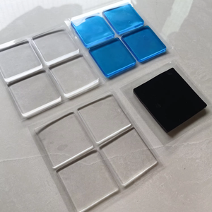 Almohadillas de Gel Acrílico Reutilizables, Transparentes, Azules y Negras, Cuadradas, Antichoque, para Protección de Muebles - Product Image 1