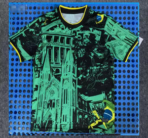 Camiseta <span class=keywords><strong>de</strong></span> Fútbol <span class=keywords><strong>de</strong></span> <span class=keywords><strong>Brasil</strong></span> 2026 <span class=keywords><strong>de</strong></span> <span class=keywords><strong>Neymar</strong></span> con Nombre Termotransferible, 100% Poliéster, para la Selección Nacional <span class=keywords><strong>de</strong></span> <span class=keywords><strong>Brasil</strong></span>, Edición Especial Jesús - Product Image 3