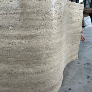 Pannelli Sottili Moderni Effetto Pietra Morbida Flessibili Leggeri Facili da Pulire <span class=keywords><strong>Rivestimento</strong></span> Murale Flessibile in Pietra Travertino Flessibile 3D - Product Image 3