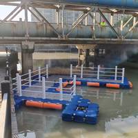 Ponton flottant surélevé Hisea 500 mm Cube HDPE, capacité de charge 350 kg, résistant aux UV, durable, quai modulaire pour marina, charnière personnalisable