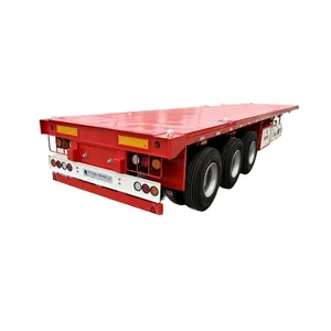 3 Axle 12.5m Flatbed Tractor Trailer 40 FT Flatbed Trailer for Sale in Mozambique