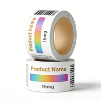 Étiquette personnalisée pour flacon de peptides 3ml 10ml, autocollant imprimable résistant à l'huile pour bouteille d'emballage liquide avec logo holographique
