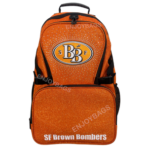 Sac à dos de cheerleading léger de fabrication industrielle, orné de pierres scintillantes, pour le sport universitaire, broderie de <span class=keywords><strong>nom</strong></span> athlétique pour filles, sac à dos d'équipe brillant - Product Image 4