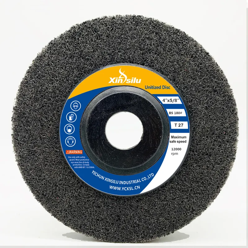 4in/4 1/2in /5in Nylon Fiber Polishing Wheel Non Woven Abrasive Disc for Metals Ceramics Marble Wood Crafts