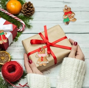 Best-Selling New <b>Gingerbread</b> Man Pendant Snowflake Flower Small Pendant Santa Claus DIY Christmas Tree - Product Image 4