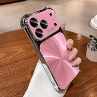 Casing Ponsel Aurora Plating Shell Cherry Red dengan Lensa Jendela Besar, Cocok untuk iPhone 18 Pro Max 17 16, Cover Ponsel 15/14