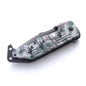 Alüminyum kaplama yeşil kamuflaj 3CR13 gri titanyum camo katlanır bıçak - Product Image 2