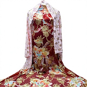 Robe traditionnelle de luxe écologique 3 pièces pour femme, motif floral imprimé, style somalien Dirac Gogura Garbasar, en viscose, spéciale - Product Image 4