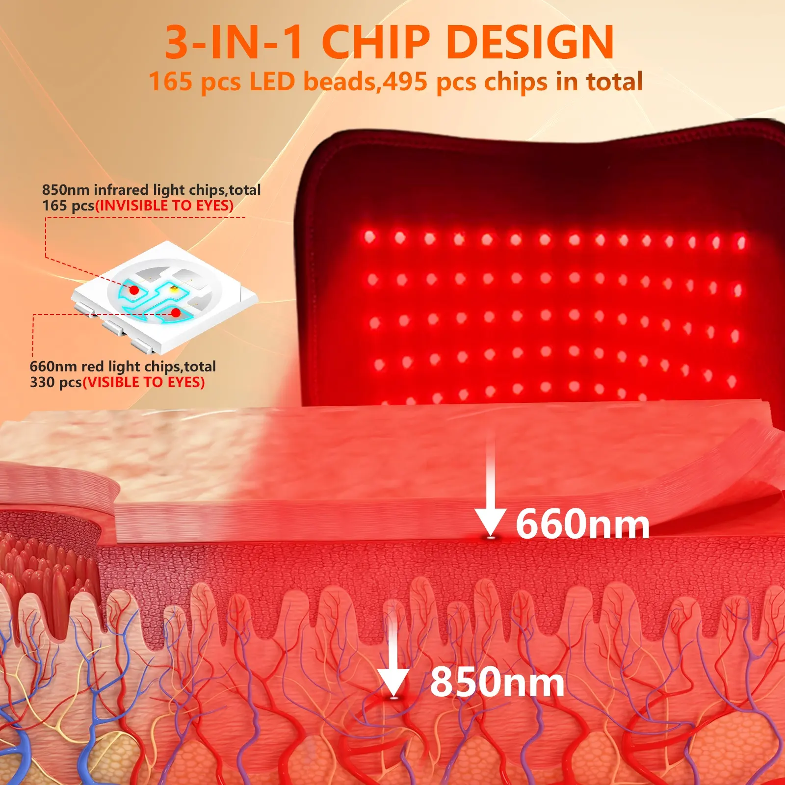 Zapato de terapia de luz roja infrarroja roja y cercana OEM/ODM con 660nm y 850nm para productos de cuidado de la salud de curación celular