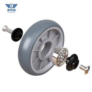 รถเข็นทางการแพทย์พลาสติก TPR 75mm 3/<span class=keywords><strong>4</strong></span>/<span class=keywords><strong>5</strong></span>นิ้วเตียงทางการแพทย์ล้อเลื่อนพร้อมเบรค - Product Image 5