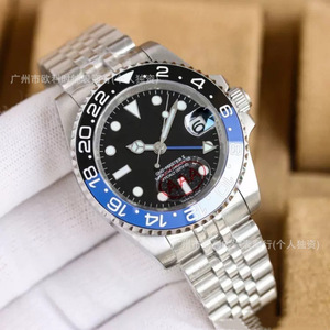 Reloj Mecánico Automático Luminoso para Hombre, Serie Laojia Greenwich <span class=keywords><strong>Cola</strong></span> Ring Pepsi Ring, Resistente al Agua, para Buceo - Product Image 3