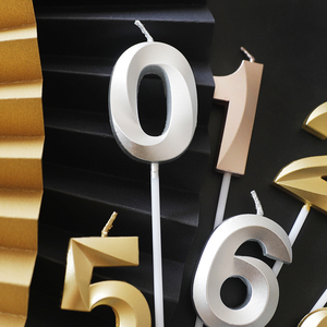 KLS venta al por mayor pastel accesorios 0-9 números oro plata pastel <span class=keywords><strong>velas</strong></span> decoración para cumpleaños aniversario boda fiesta - Product Image 2