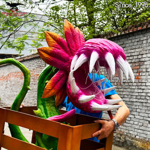 Manège de parc d'attractions et aire de jeux intérieure de zoo, équipement de jeu souple, Fleur mangeuse d'hommes grandeur nature et réaliste - Product Image 5