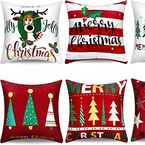 New Design Christmas Cover Pillow For Party Home Decoration Sofa 18*18 Inch Throw Pillow Cover Cushion Cover