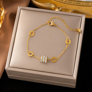 ขายดี สร้อยข้อมือไทเทเนียมคุณภาพสูง ไม่ลอก ไม่ดำ หรูหรา สง่างาม - Product Image 6