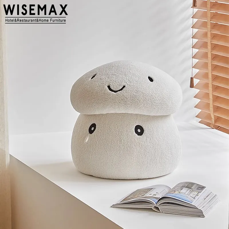 WISEMAX MÖBEL Moderne Wohn möbel Pilzform Cartoon Kinder hocker Withe Lamp Stoff Ottomane ohne Rückenlehne