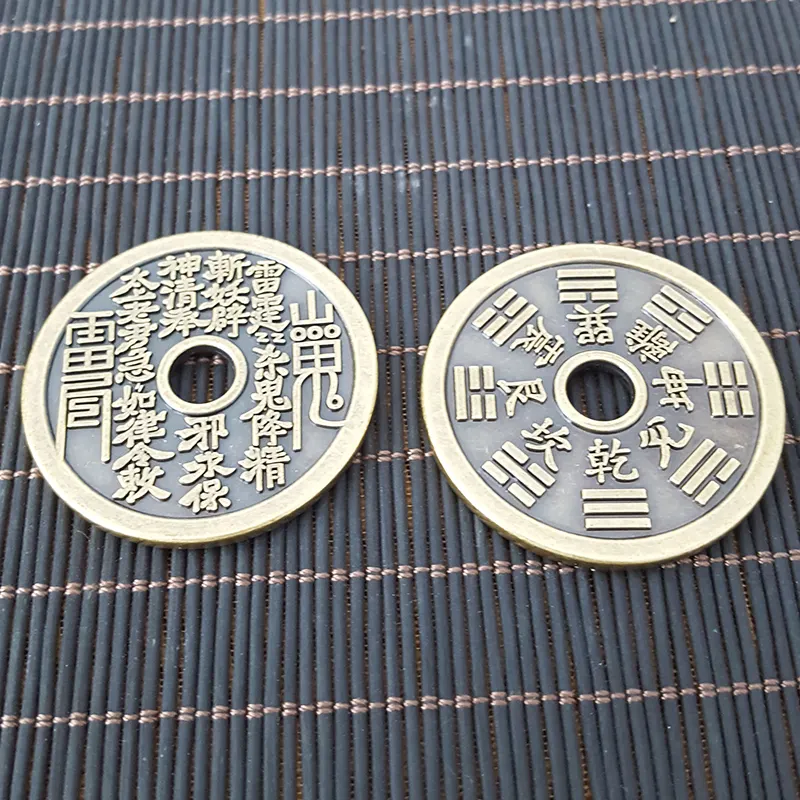 Tùy chỉnh giá thấp Kim Loại Phong Thủy đồng xu Trung Quốc cổ điển đồng xu cũ trang sức Set