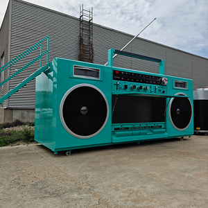 Radio rétro turquoise nostalgique style kiosque-boombox avec <span class=keywords><strong>antenne</strong></span> pour parcs à thème, événements, food trucks, services de restauration rapide, résistant à la rouille - Product Image 4