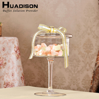 Équipement de restauration Huadison, décorations de mariage de luxe, présentoir à desserts, buffet de banquet, présentoir en verre pour fête