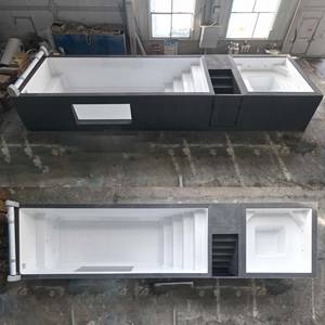 Mini Piscine Rectangulaire pour Enfants en Fibre de Verre, Piscine Moderne en Acrylique Transparent, Piscine Sans Fin Personnalisable avec Protection UV - Product Image 5