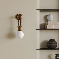 Applique murale de luxe en fer perlé, lampe artistique moderne en verre, éclairage décoratif intérieur pour chambre, villa, hôtel