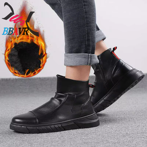 Botas Casuales de Invierno para Hombre, Estilo Británico, Impermeables, Antideslizantes, con Cierre de Cremallera, Parte Superior de PU con Detalles Adicionales - Product Image 6