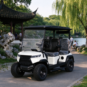 Carrito de Golf Eléctrico de Lujo para 4 Pasajeros, Vehículo Turístico con Pintura Personalizada para Zonas Húmedas - Product Image 1