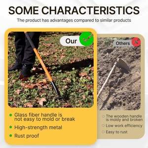 57 inci tugas berat kebun cangkul serat kaca tahan lama menangani Scythe dengan pegangan panjang untuk penyiangan dan berkebun - Product Image 5