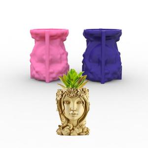 HY Nồi Trồng Cây Đầu Phụ Nữ Khuôn Silicon Cho Đất Sét Polymer - Product Image 1