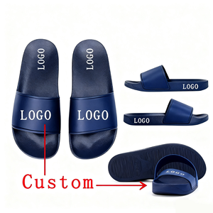 Zapatos de marca con diseño de diapositivas con logotipo personalizado, chanclas personalizadas para hombre, zapatillas con logotipo, zapatillas de hotel personalizadas de PVC de fábrica OEM - Product Image 1