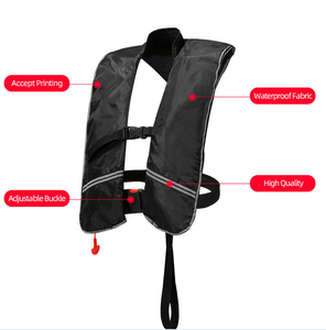 Fabrication OEM <span class=keywords><strong>de</strong></span> gilets <span class=keywords><strong>de</strong></span> <span class=keywords><strong>sauvetage</strong></span> gonflables auto-gonflants noirs pour adultes, pour la sécurité aquatique et le <span class=keywords><strong>sauvetage</strong></span> - Product Image 5