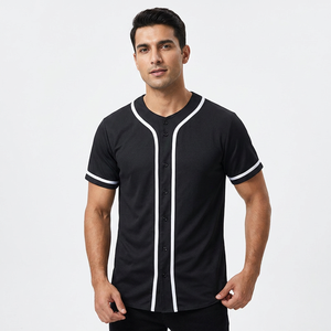 Custom Summer Men Polyester Baseball Shirts Men Plain Custom logo Short Sleeve Team Wear College Baseball Jersey t Shirts - Product Image 1