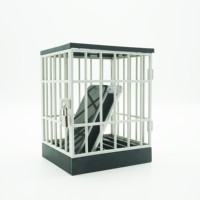 Smartphone en plastique de style européen cellule de prison pas à vendre Gadget de bureau Cage de téléphone Serrure de table Coffre-fort Home Office Nouveauté Gag Toy