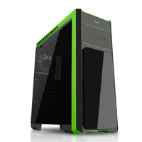 Boîtier de jeu pour ordinateur, panneau frontal en métal, tour de pc pour carte mère atx, compatible avec alimentation électrique, nouveau modèle