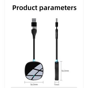 2024 P70บวกแอนดรอยด์ออโต้อะแดปเตอร์ OEM ODM สำหรับเล่นในรถยนต์แบบไร้สายกล่อง Ai แบบพกพา2 in 1สายไร้สาย - Product Image 5