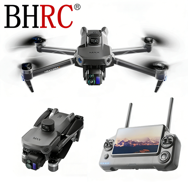 Custom Professional 4K P7 MAX Brushless Obstacle Avoidance Mini RC Drone with 3-Axis Gimbal Long Range Screen Remote Control