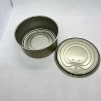 Boîte en fer blanc à ouverture facile de 100 g, 200 g/300 g pour aliments pour animaux de compagnie / saucisses / thon, boîte vide avec couvercles