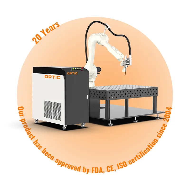 LASER OPTIQUE | Machine de soudage laser à fibre à bras robot de fabrication originale machine de soudage laser automatique à six axes