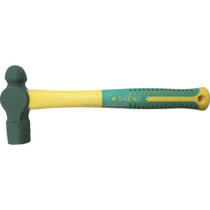 مطرقة رأس كروي من الفولاذ مع مقبض من الألياف الزجاجية ممتص للصدمات ومقبض مطاطي مزخرف - Product Image 2