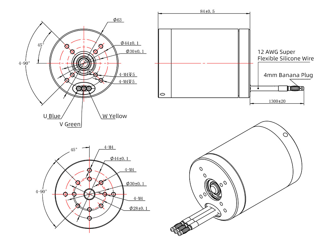 y7 Amazon.com: 6384 120KV Brushless Motor,24V-36V High Power DC