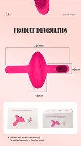 YIJI新型ミニバレットパンティーバイブレーター 女性用-マスターベーター 乳首クリトリス吸引マッサージ ワイヤレスリモコン 10段階振動 - Product Image 5