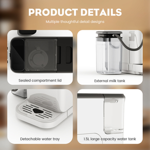เครื่องชงกาแฟเอสเพรสโซ่อัตโนมัติเต็มรูปแบบ ปี 2025 รุ่น Hot Home Smart Wifi Tuya พร้อมแอปพลิเคชัน - Product Image 3