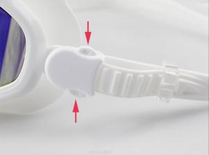 Lunettes de natation universelles à grande monture HD, étanches, anti-buée, électroplaquées, en silicone, protection solaire, pour la natation avec correction - Product Image 5